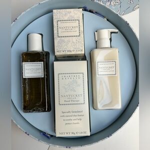 Crabtree & Evelyn Nantucket Briar Bath Shower Gel Hand Lotion 4-Piece Gift Set